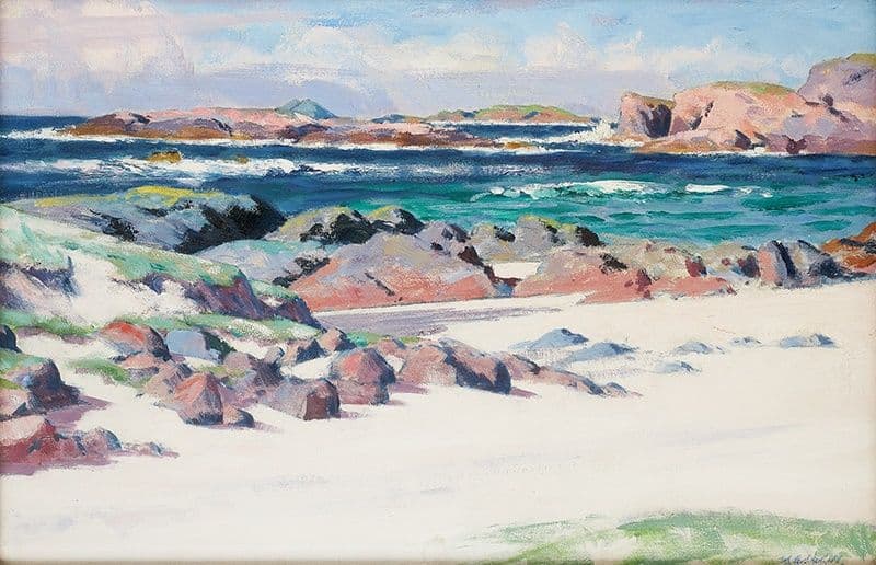 FRANCIS CAMPBELL BOILEAU CADELL R.S.A., R.S.W. (SCOTTISH 1883-1937) ST.COLUMBA'S BAY, IONA | Sold for £100,000*