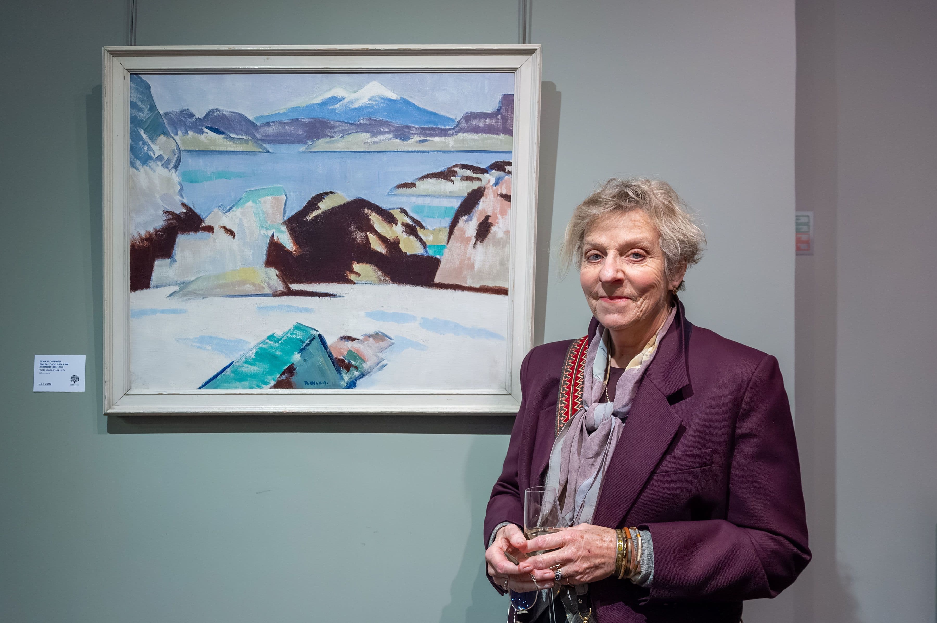 Illustrated: The actor and director Selina Cadell with The Blue Mountain by her great-uncle the Scottish Colourist F. C. B. Cadell